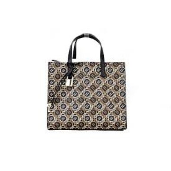 MJ-106. Marc Jacobs Mini Grind Signet Printed Leather Crossbody Tote Handbag - Picture 1 of 1